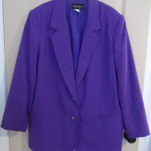 Womens Purple Blazer Size 18 by Requirements